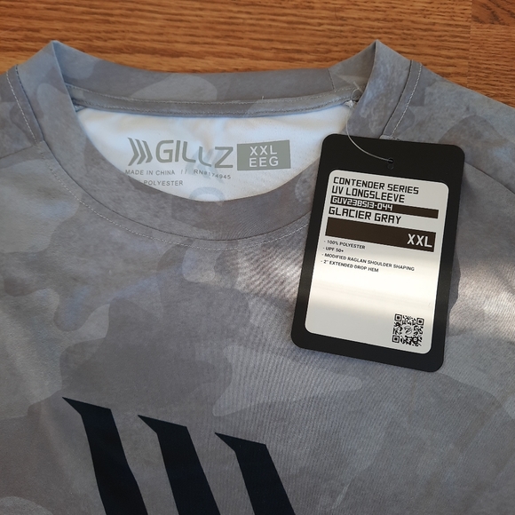 Gills Mens Contender Series Burnt UV Long Sleeve Shirt Glacier Gray Size XXL - Picture 10 of 11